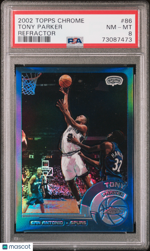 2002 Topps Chrome Tony Parker #86 PSA 8 Basketball