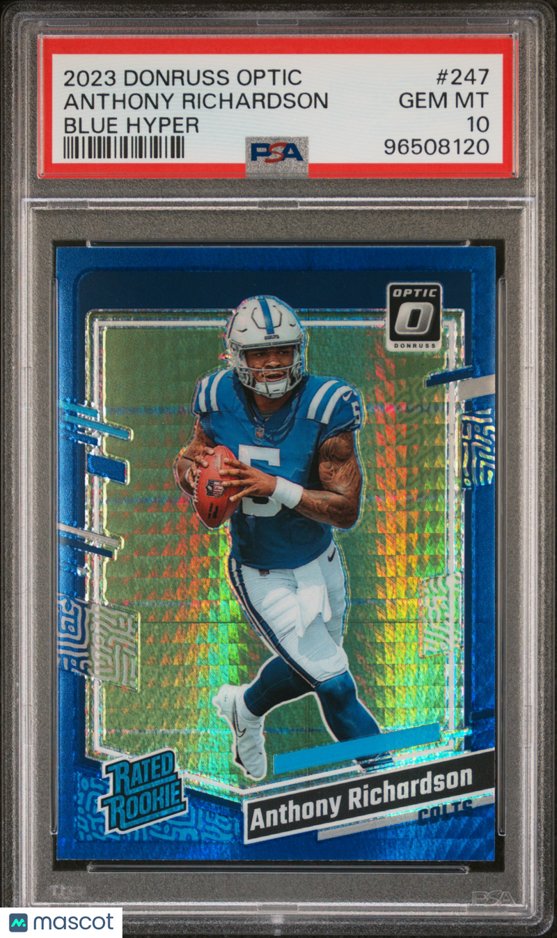 2023 Panini Donruss Optic Anthony Richardson Blue Hyper