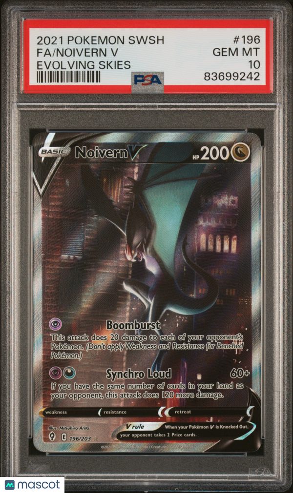 2021 Noivern V #196 Evolving Skies PSA 10 GEM MINT