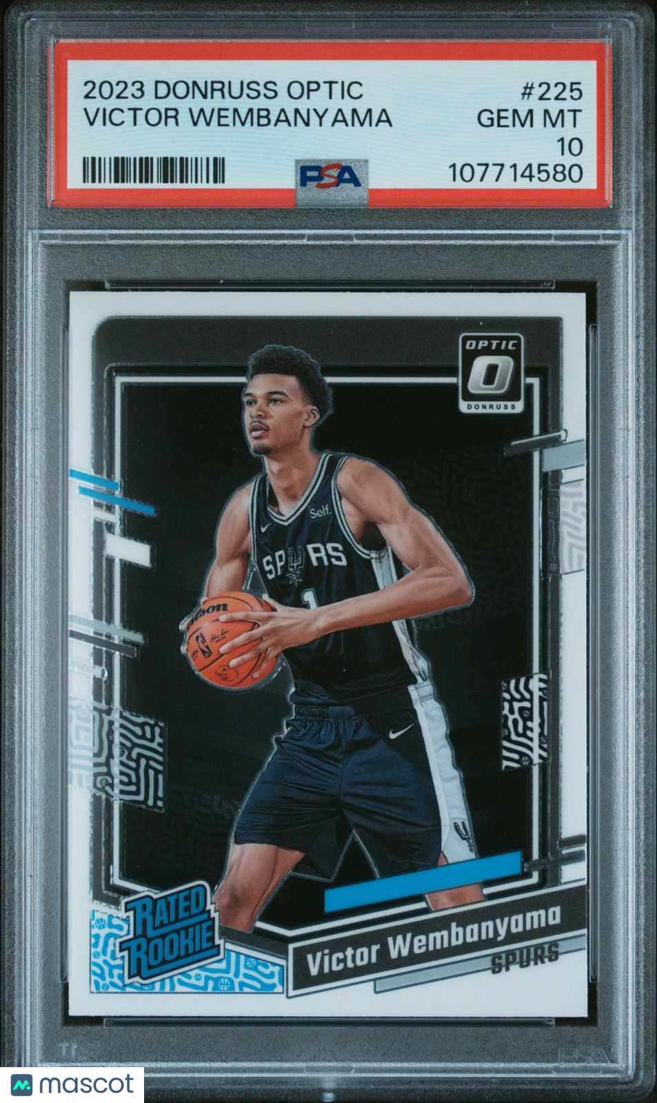 2023 Donruss Optic Victor Wembanyama Rated Rookie #225 PSA 10 San Antonio Spurs