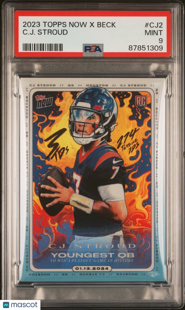 2023 Topps Now X Tyson Beck X C.J. Stroud C. J. Stroud #CJ2 PSA 9