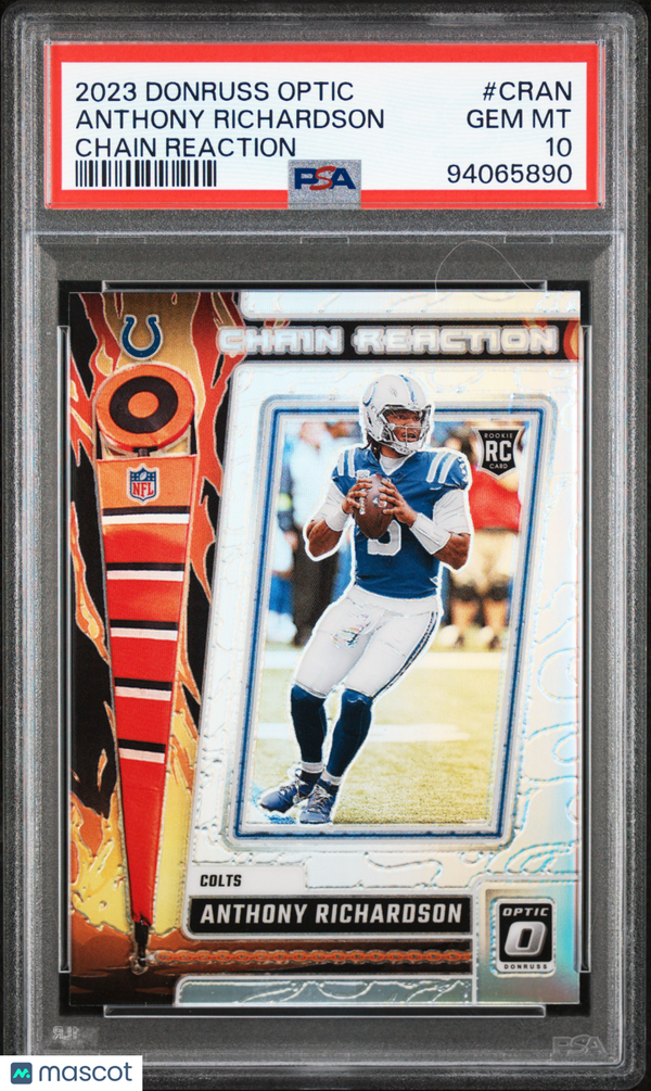 Anthony Richardson 2023 Panini Donruss Optic Chain Reaction #CRAN PSA 10