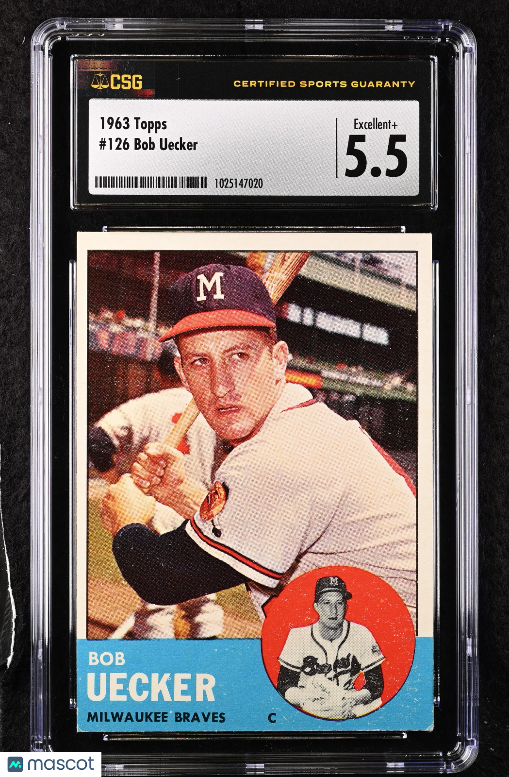 1963 Topps Bob Uecker #126 CGC 5.5