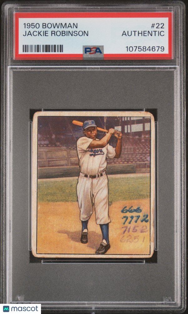 1950 Bowman Jackie Robinson #22 PSA A