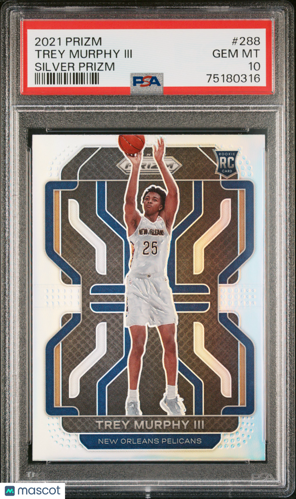 2021 Panini Prizm Trey Murphy III Silver #288 PSA 10 GEM MINT