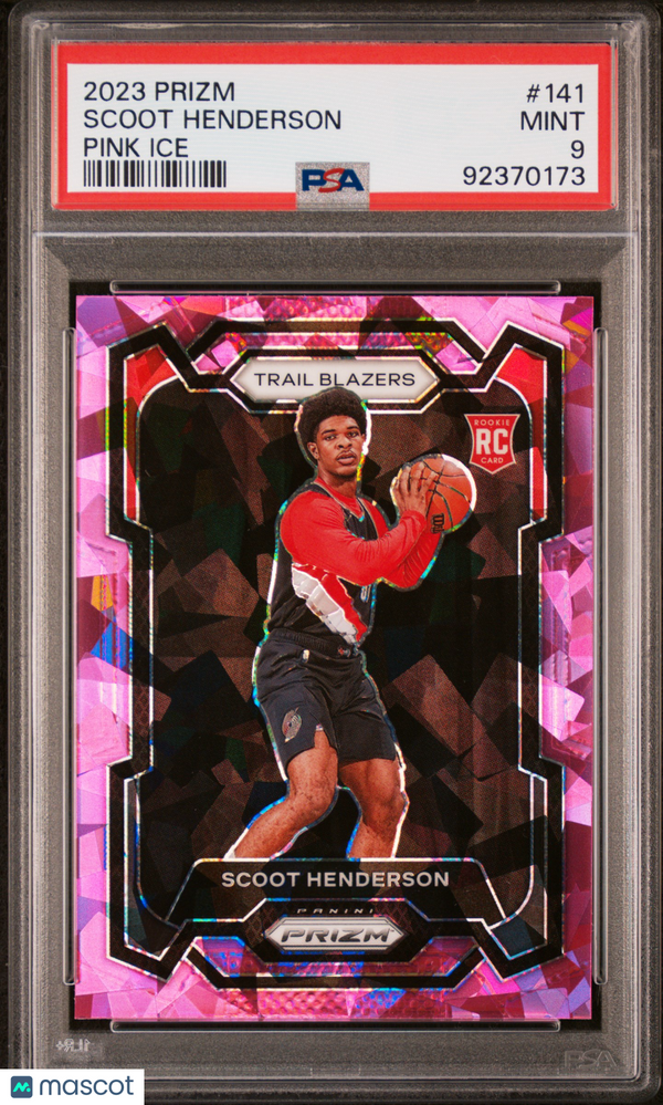 2023 Panini Prizm Scoot Henderson Pink Ice #141 PSA 9