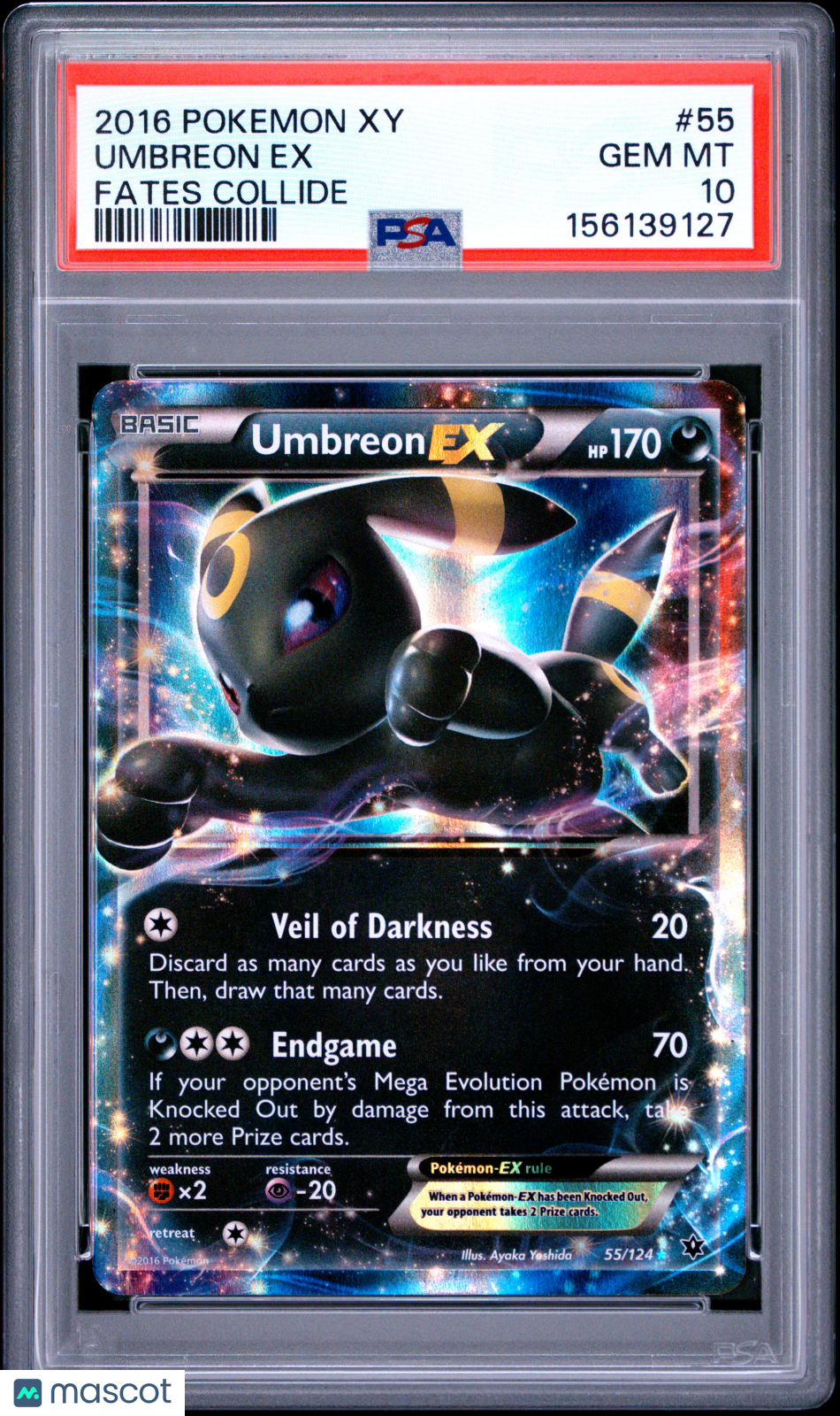 2016 Pokemon XY Fates Collide Umbreon EX #55 PSA 10 GEM MINT