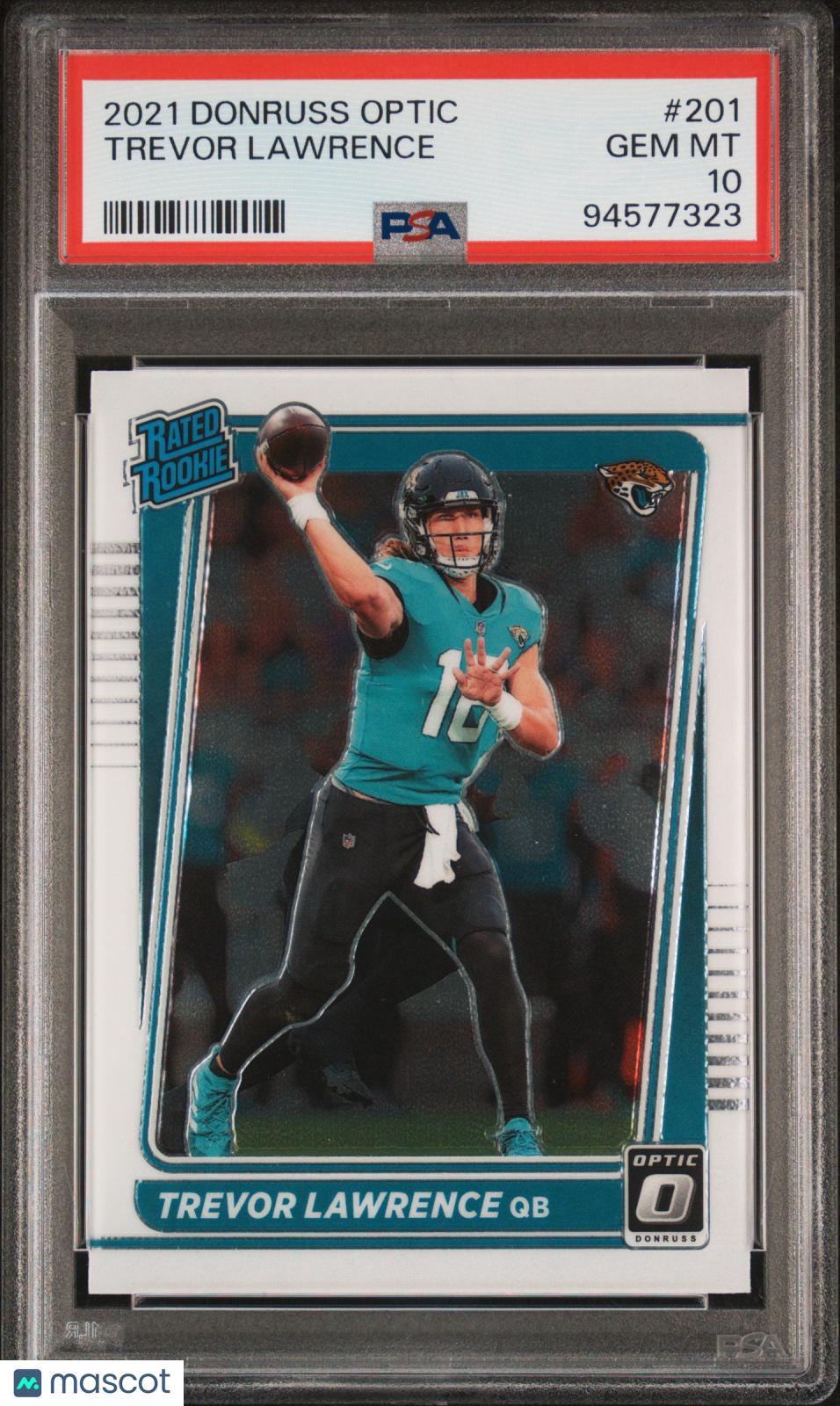 2021 Donruss Optic Trevor Lawrence Rated Rookie #201 PSA 10 Jacksonville Jaguars