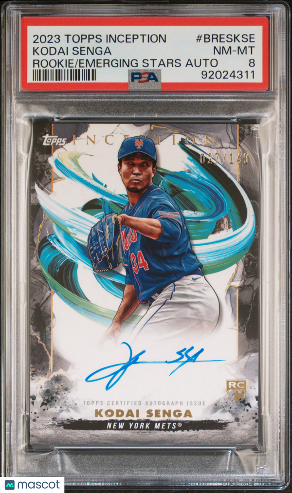 2023 Topps Inception Rookie & Emerging Stars Autographs Kodai Senga PSA 8