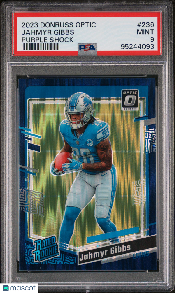 2023 Panini Donruss Optic Jahmyr Gibbs #236 PSA 9 Football