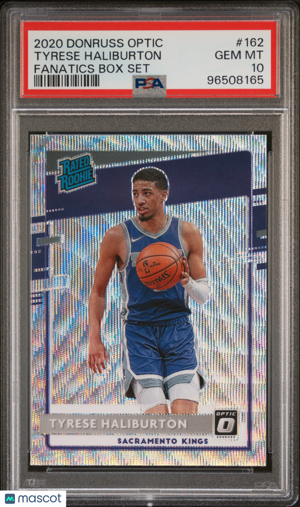 2020 Panini Donruss Optic Tyrese Haliburton Fanatics Box Set #162 PSA 10