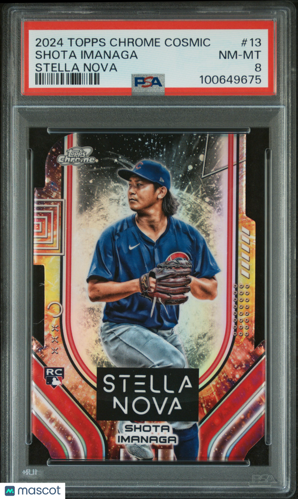 2024 Topps Chrome Cosmic Stella Nova Shota Imanaga Die-Cut #13 PSA 8