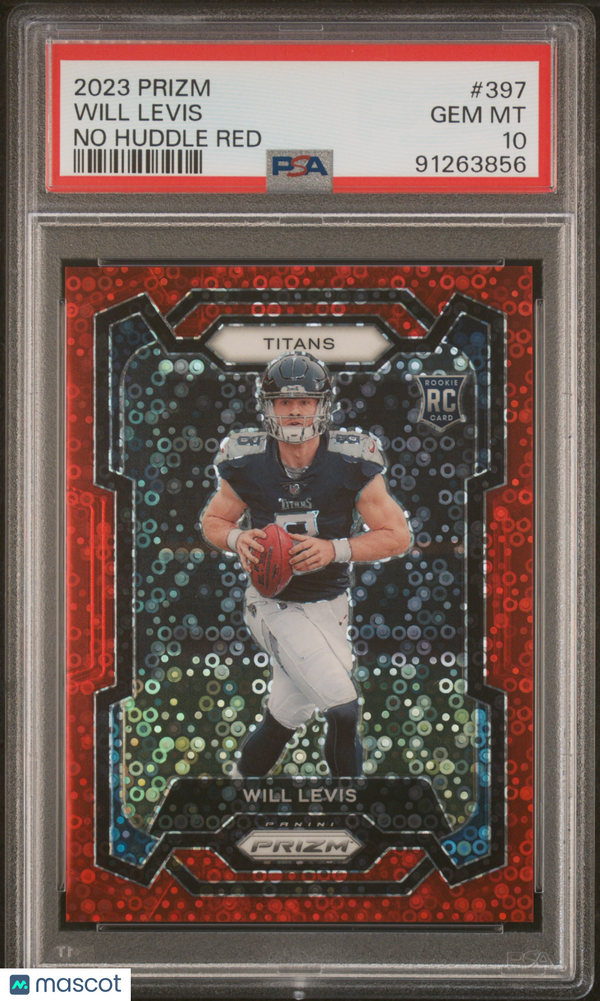 2023 Panini Prizm Will Levis Red Disco /70 #397 PSA 10