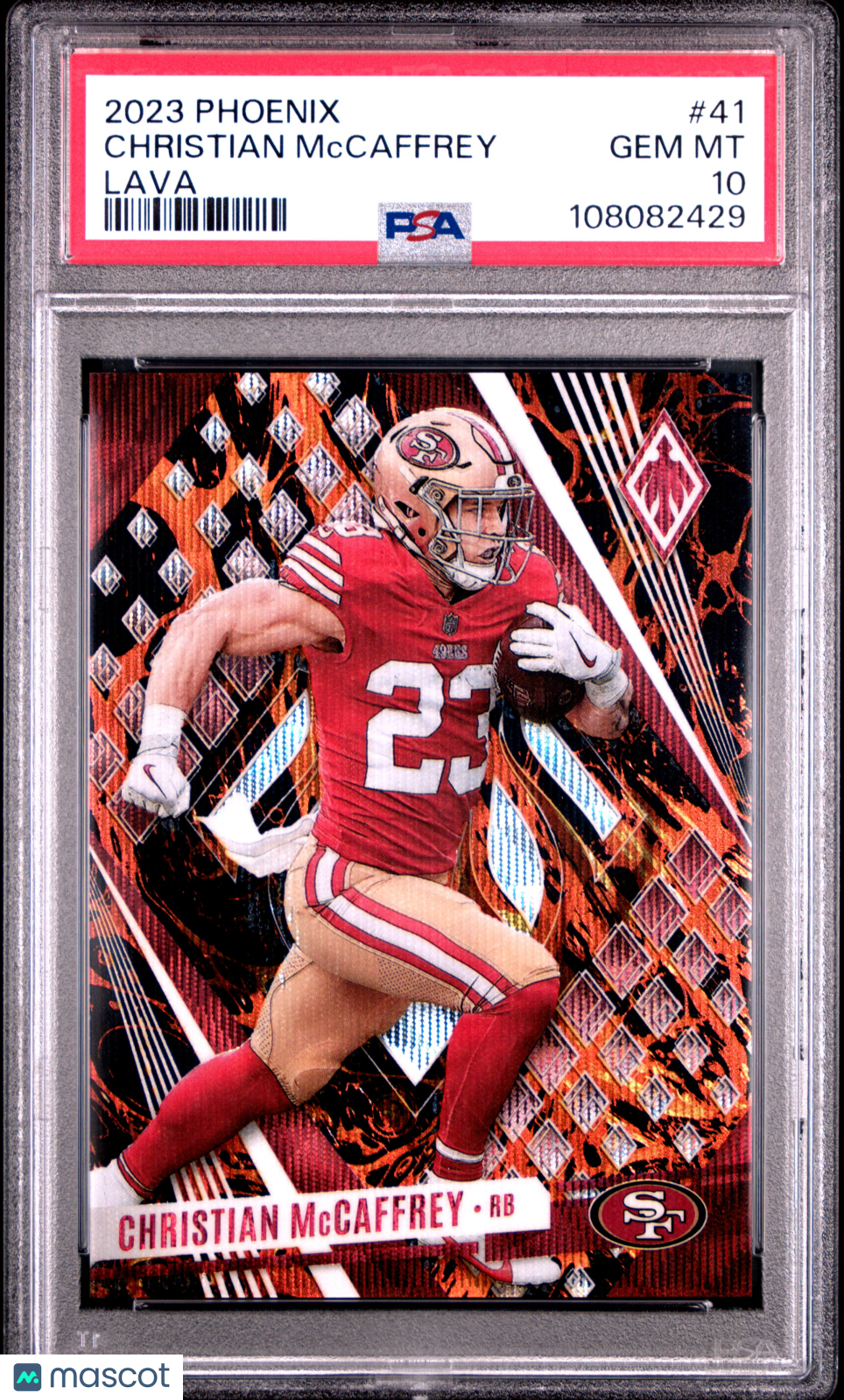 2023 Phoenix Christian Mccaffrey Lava Short Print #41 PSA 10 San Francisco 49ers