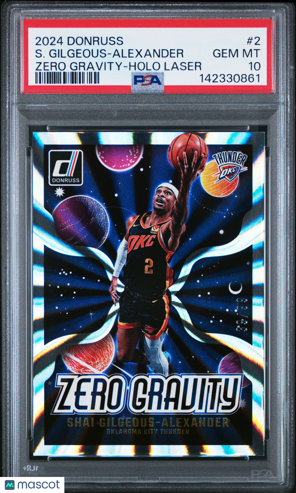2024 Panini Donruss Zero Gravity S. Gilgeous-Alexander Holo Laser #2 PSA 10