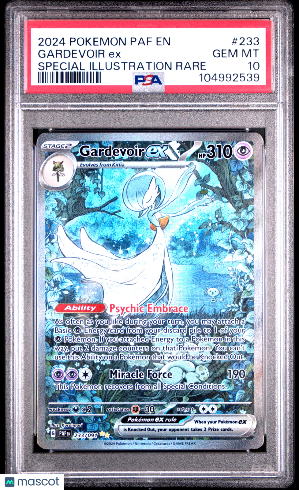 2024 Pokemon Paldean Fates Gardevoir EX #233 Special Illustration Rare PSA 10