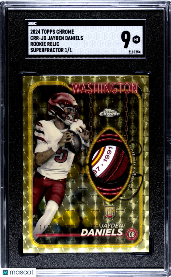 2024 Topps Chrome Jayden Daniels Rookie Relic Superfractor  SGC 9 #1/1 AMAZING!