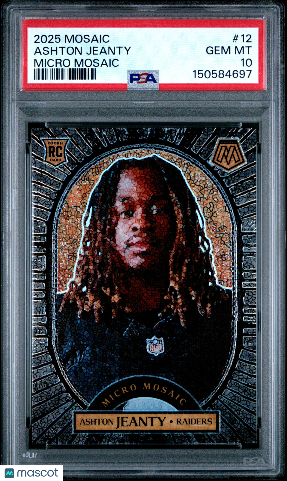 2025 Panini Mosaic Micro Mosaic Ashton Jeanty #12 PSA 10