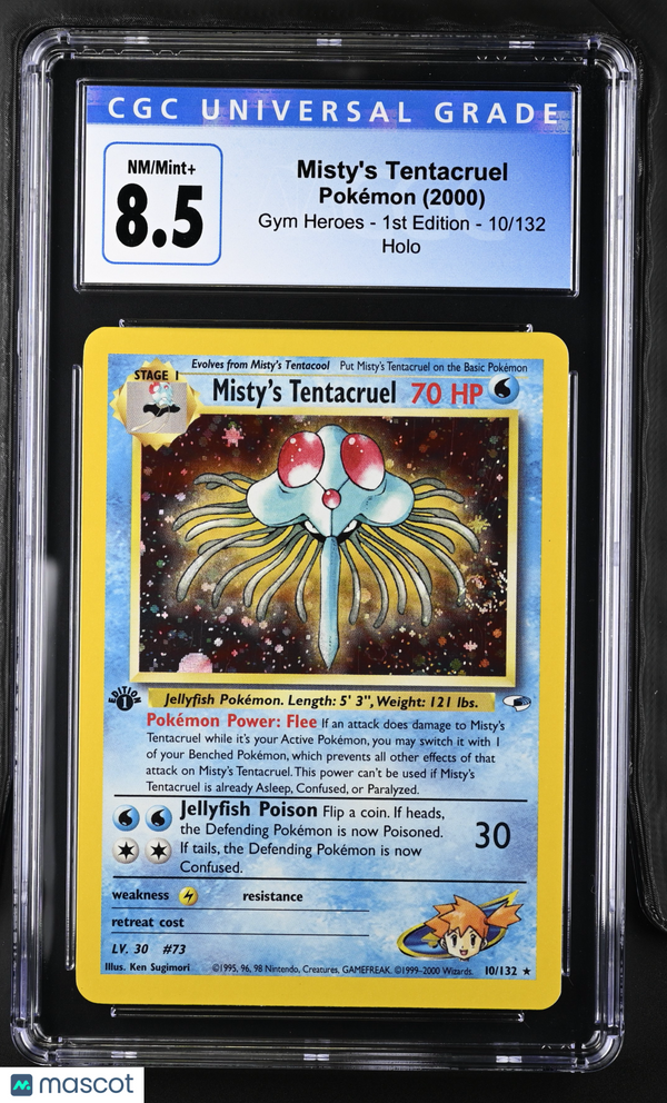 2000 Pokémon Gym Heroes - 1st Ed. Misty's Tentacruel #10/132 English CGC 8.5