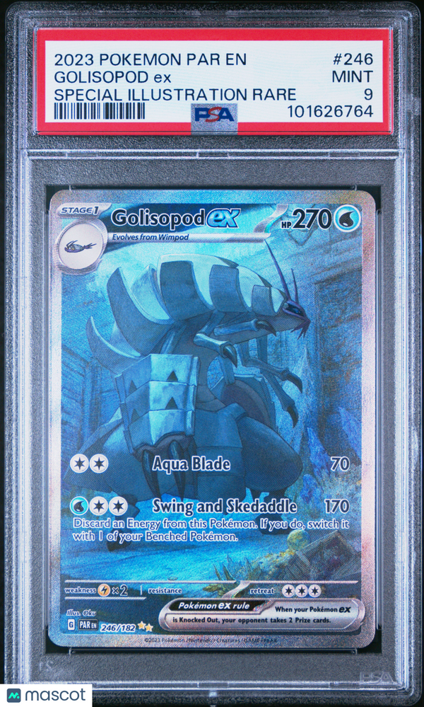 2023 Pokemon Paradox Rift  Golisopod EX #246 Special Illustration Rare PSA 9