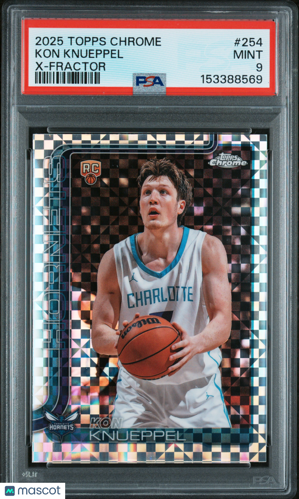 2025 Topps Chrome Kon Knueppel X Fractor #254 PSA 9