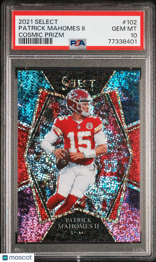 2021 Panini Select Patrick Mahomes II Cosmic Prizm #102 PSA 10