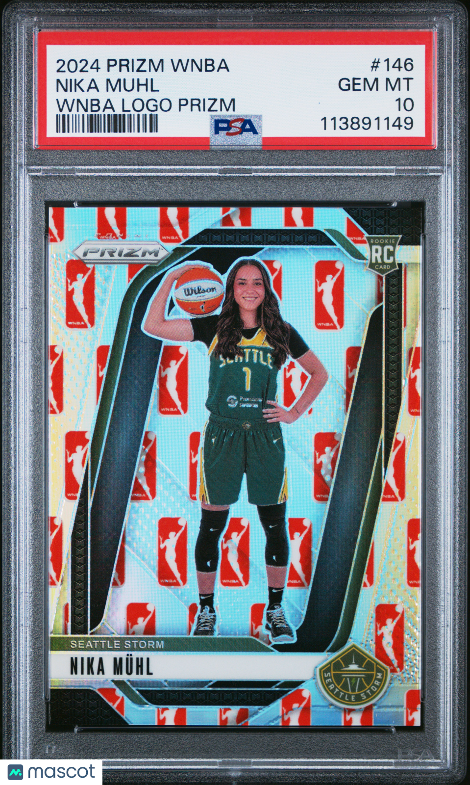 2024 Panini Prizm WNBA Nika Muhl Logo #146 PSA 10