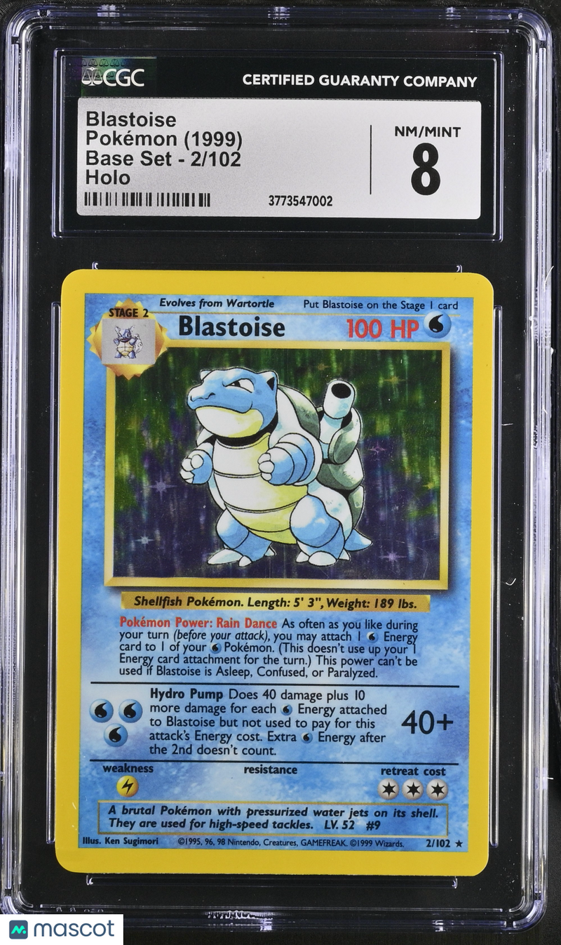 1999 Pokémon Base set (Unlimited) Blastoise