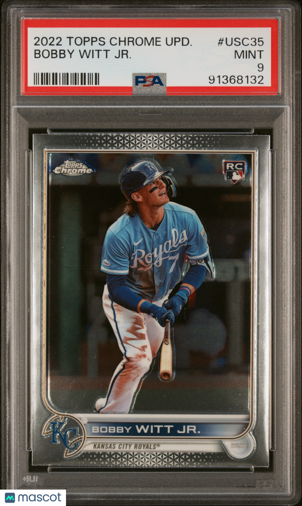 2022 Topps Chrome Update Bobby Witt JR. #USC35 PSA 9