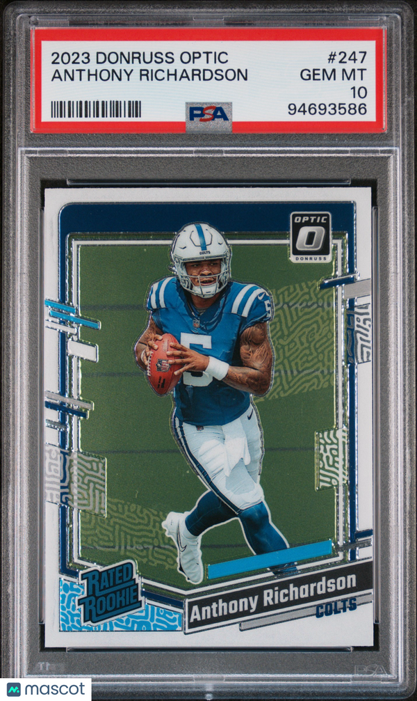 2023 Panini Donruss Optic Anthony Richardson #247 PSA 10 Football