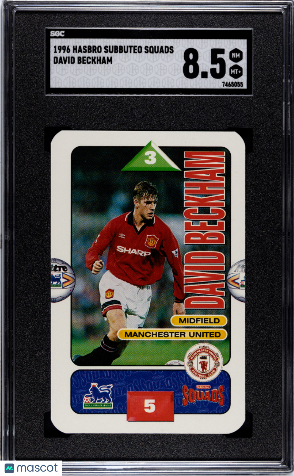 1996 Hasbro Subbuteo Squads David Beckham SGC 8.5 Manchester United
