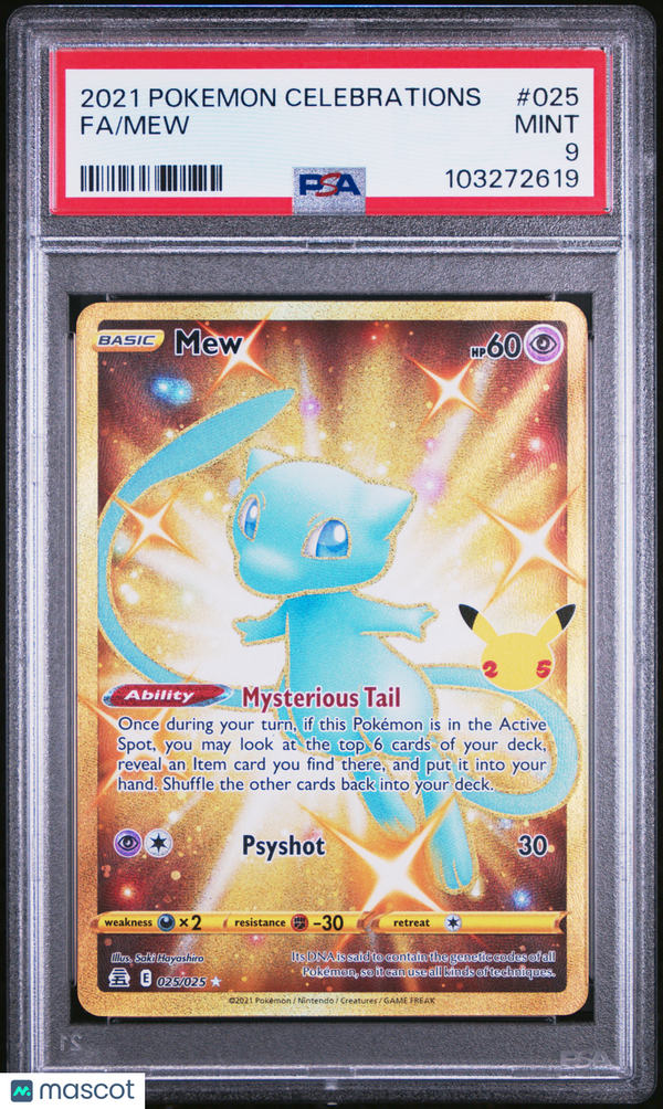 2021 Pokemon Celebrations Pokemon TCG Mew #025 PSA 9