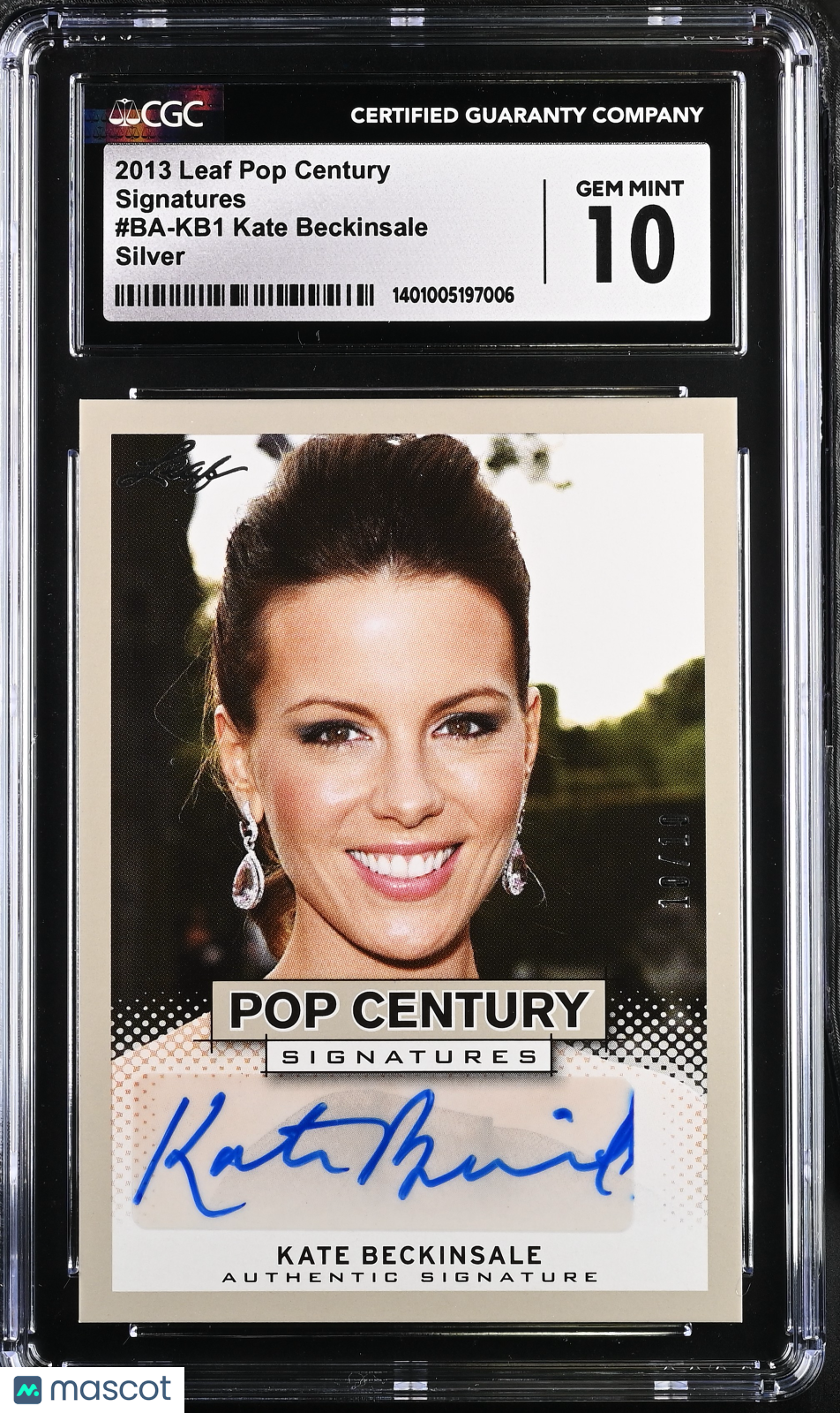 2013 Leaf Pop Century Signatures Kate Beckinsale Auto 10/10 CGC 10 GEM MINT