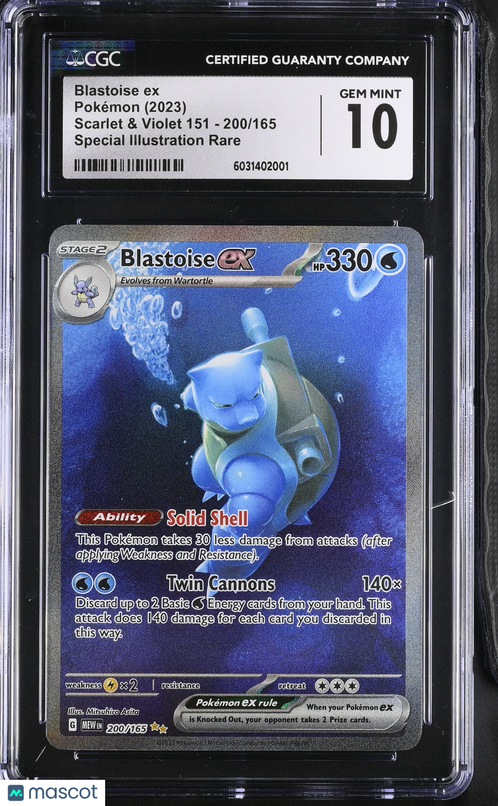 2023 Pokemon Scarlet & Violet 151 Blastoise ex Special Illustration Rare CGC 10