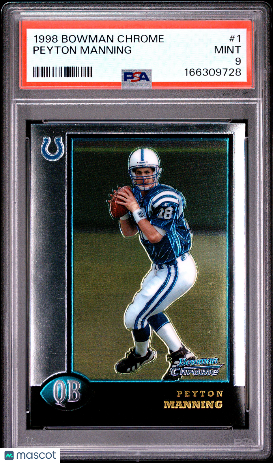 1998 Bowman Chrome Peyton Manning #1 PSA 9 Indianapolis Colts