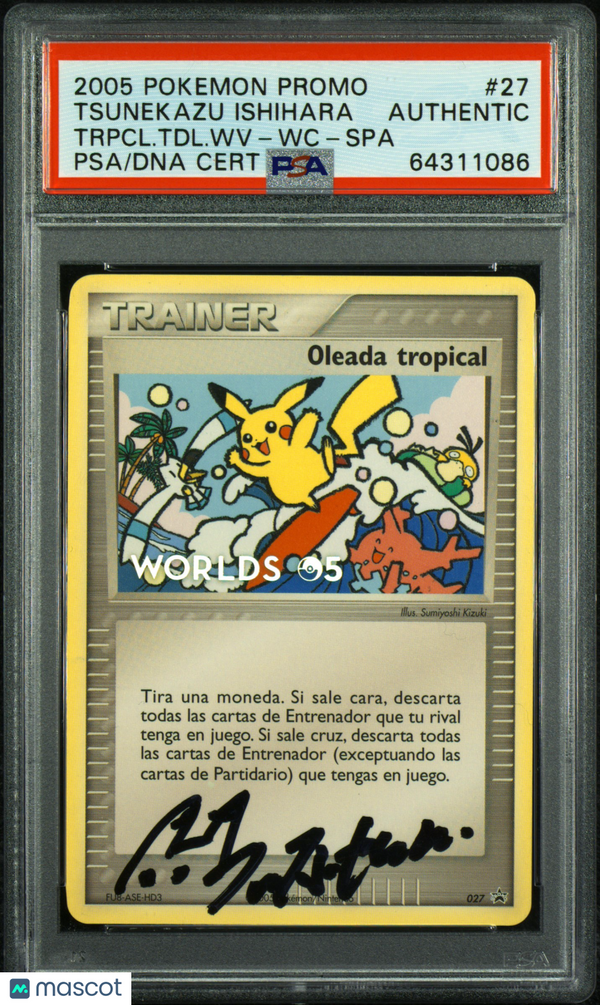 Signed by Ishihara 2005 Pokemon Worlds Promo Tropical Tidal Wave PSA/DNA