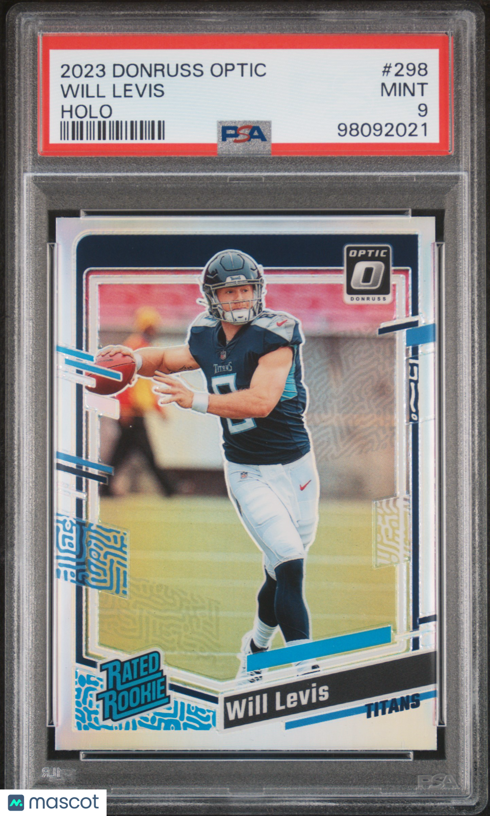 2023 Panini Donruss Optic Will Levis Holo Rookie #298 PSA 9 Tennessee Titans
