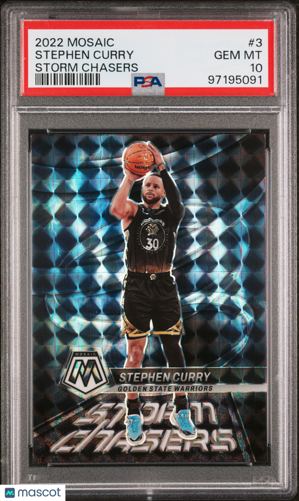 2022 Panini Mosaic Storm Chasers Stephen Curry #3 PSA 10