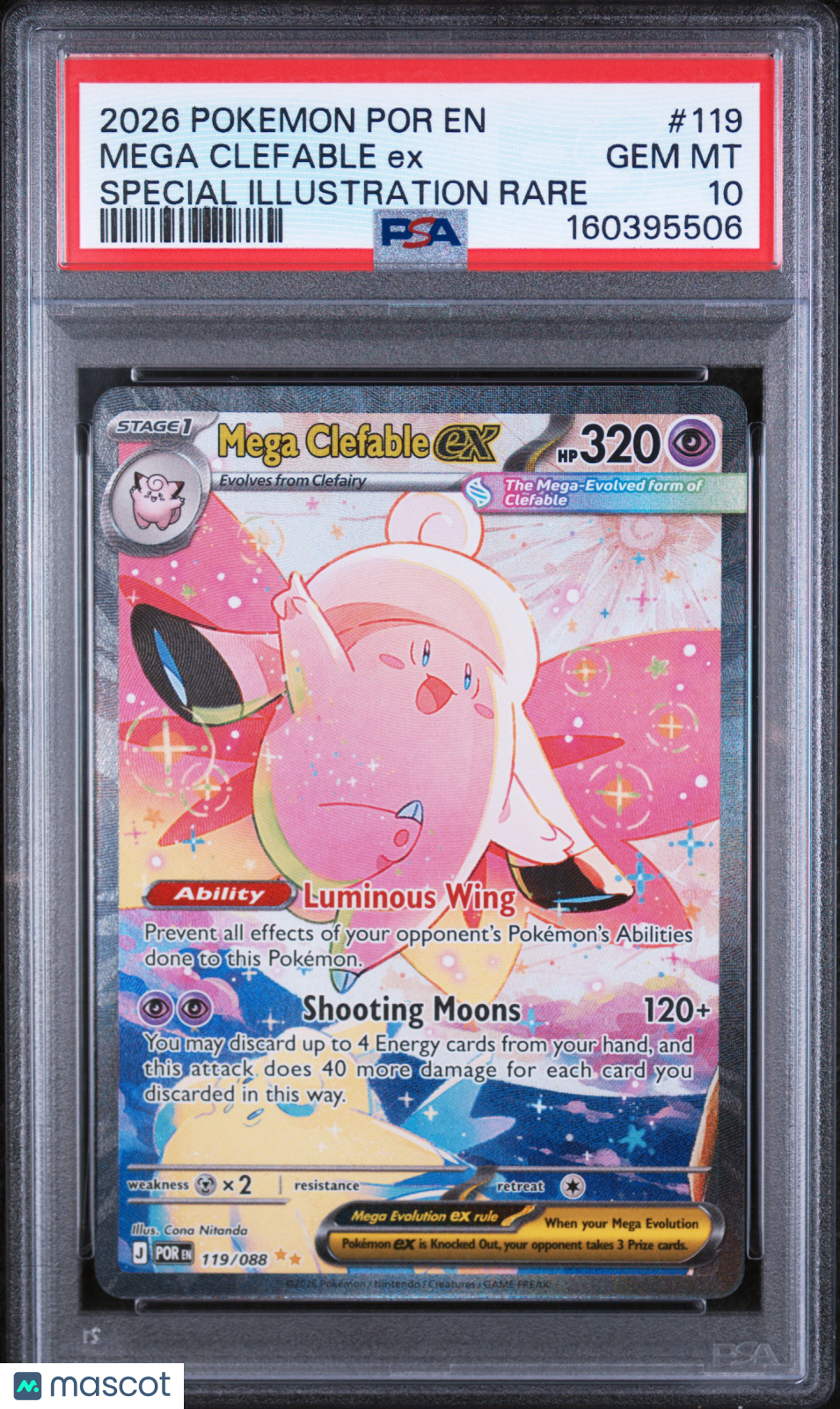 2026 Pokemon Por EN-Perfect Order Mega Clefable EX #119 PSA 10