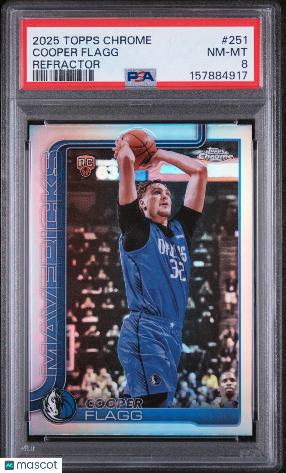2025 Topps Chrome Cooper Flagg Refractor #251 PSA 8
