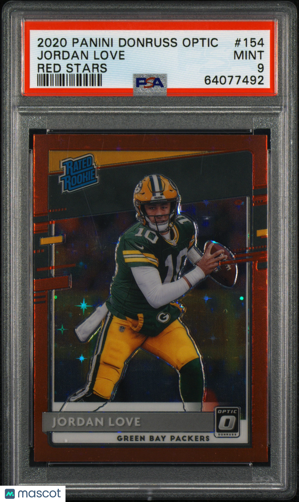 2020 Panini Donruss Optic Jordan Love Red Stars #154 PSA 9