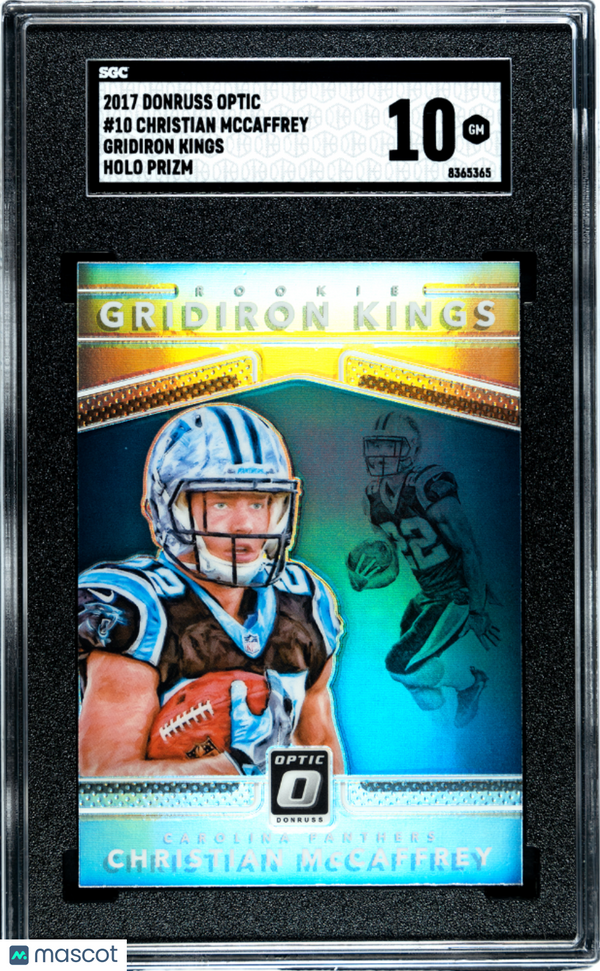 2017 Donruss Optic Christian Mccaffrey Gridiron Kings Holo Prizm #10 SGC 10