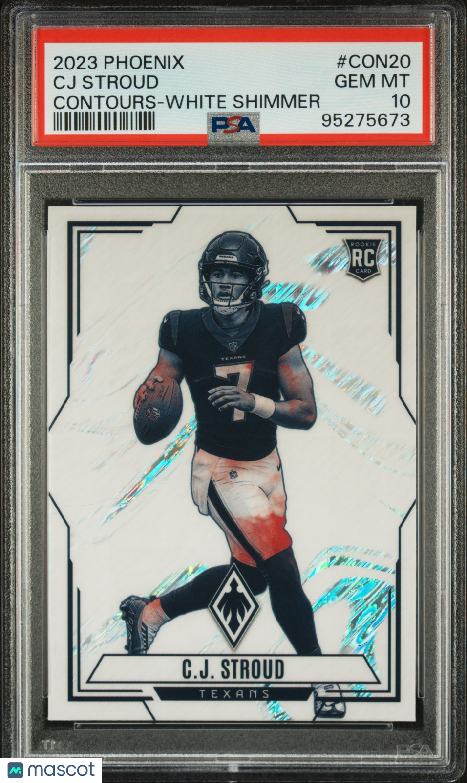2023 Panini Phoenix Contours CJ Stroud White Shimmer #CON20 PSA 10