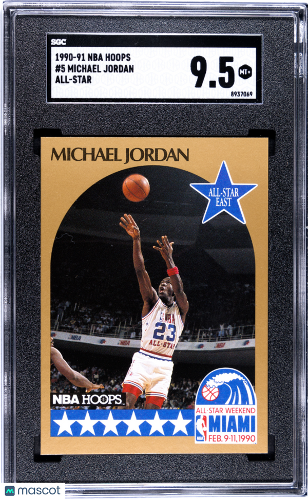 1990-91 Nba Hoops Michael Jordan #5 SGC 9.5 Basketball