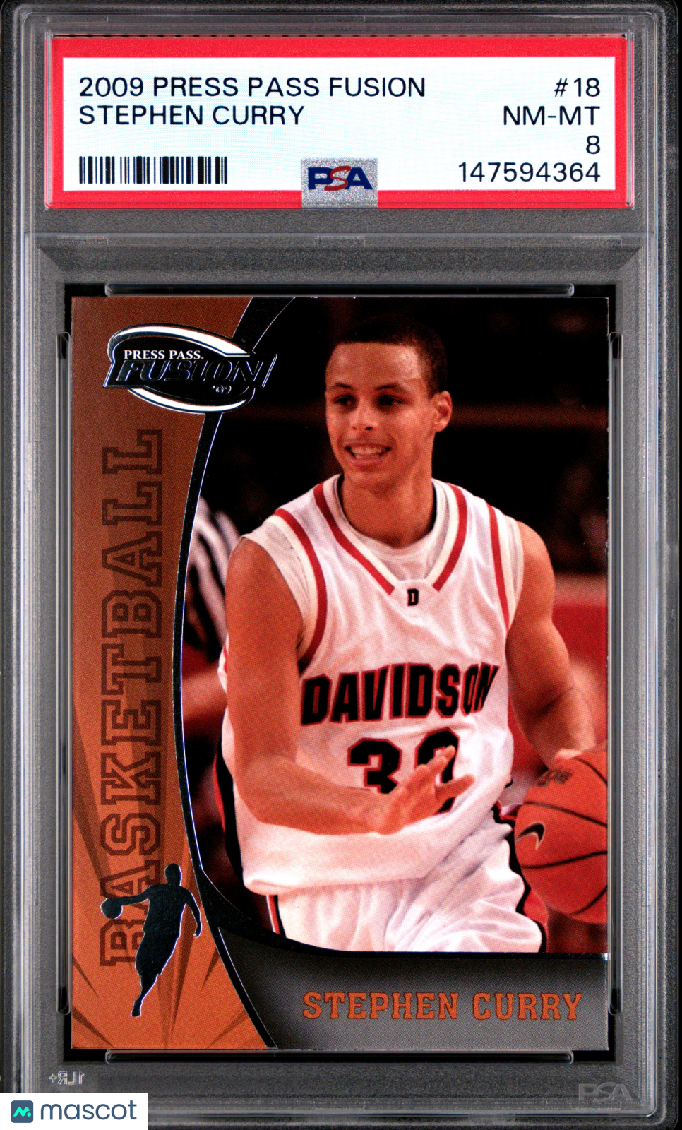 2009 Press Pass Fusion Stephen Curry #18 PSA 8