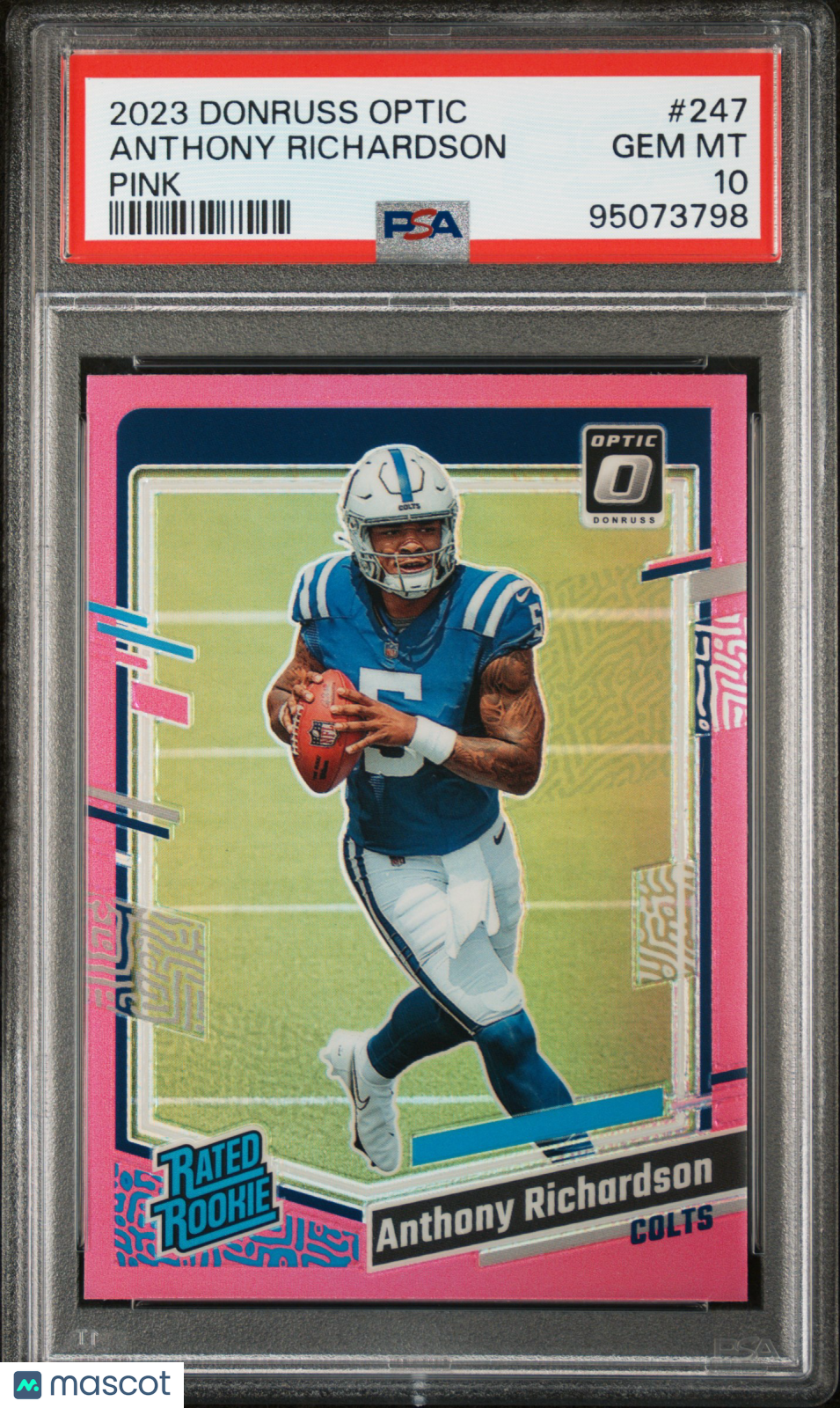 2023 Panini Donruss Optic Anthony Richardson Pink #247 PSA 10