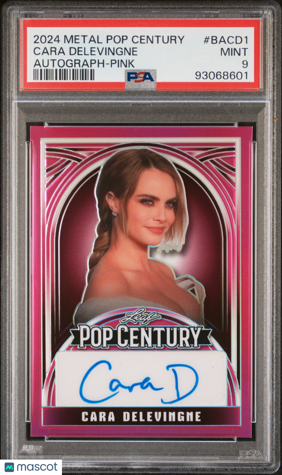 2024 Leaf Metal Pop Century Autographs Cara Delevingne #BACD1 PSA 9