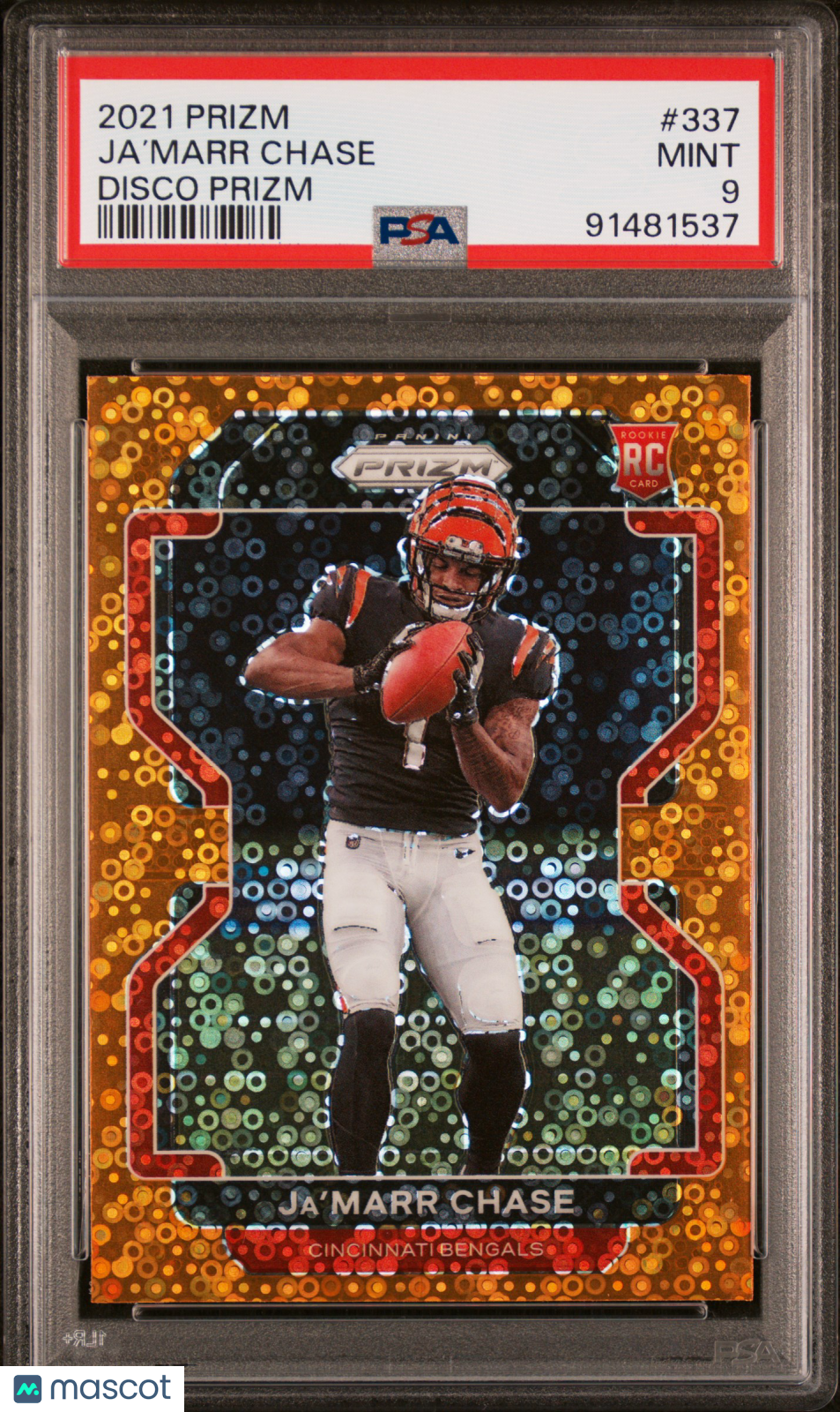 2021 Panini Prizm Ja’Marr Chase Disco Rookie #337 PSA 9 Cincinnati Bengals