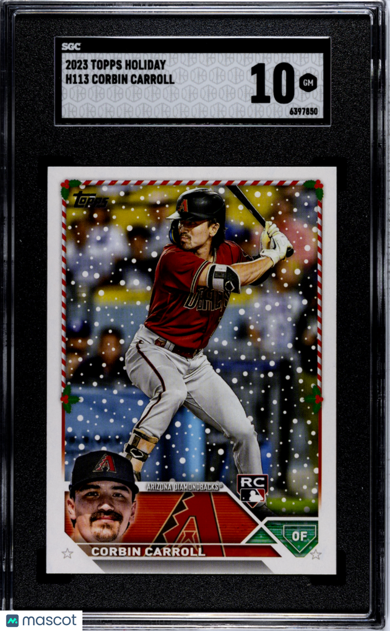 2023 Topps Holiday Corbin Carroll RC Diamondbacks SGC 10 GEM MINT Rookie Card