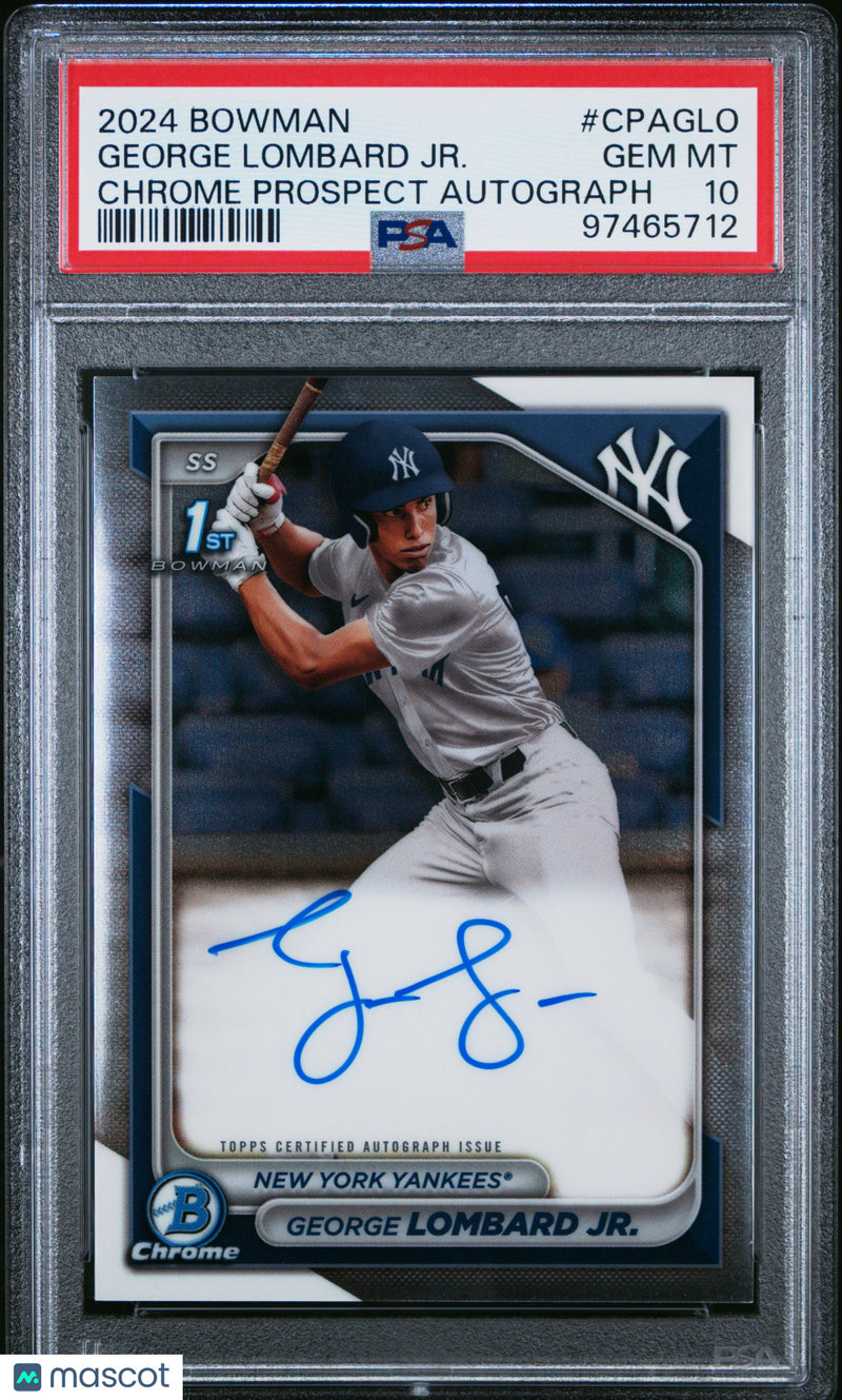 2024 Bowman Chrome Prospect Autographs George Lombard JR.